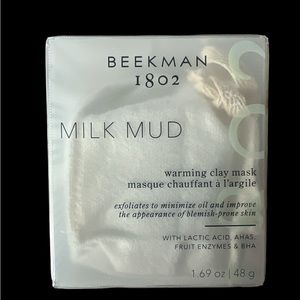 Beekman 1802 Milk Mud warming clay mask w/ lactic acid, AHAS, fruit enzymes BHA